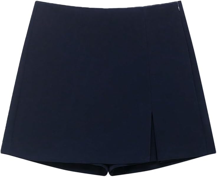 Women's 4-Pack High-Waisted Slit Skort Shorts, Brown/Tan/White/Black
