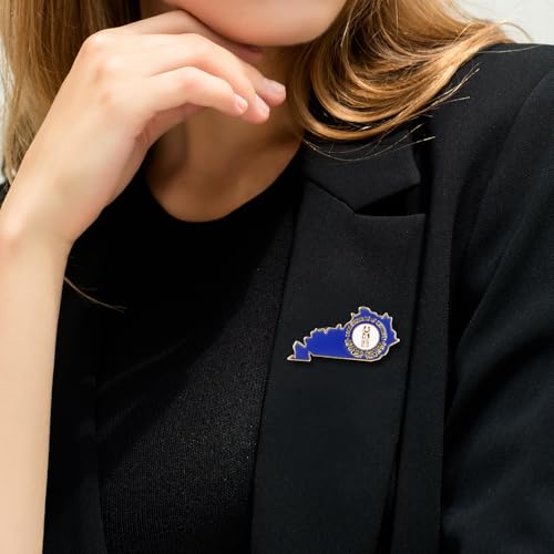 Image of State Shaped Map Lapel Metal Pin Enamel Brooch Keepsake Beautifully Designed for Backpack Hat