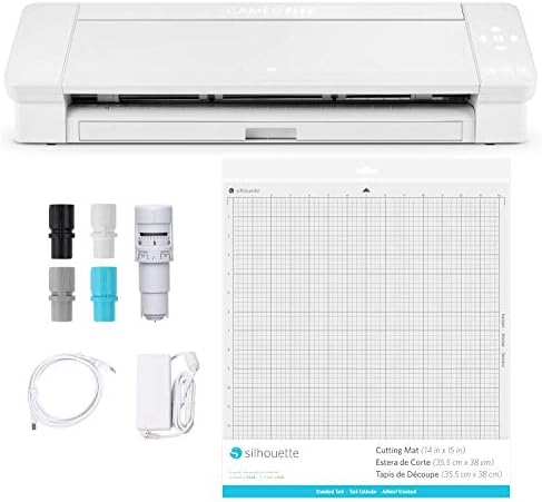 Silhouette Cameo 4 Plus 15 Inch Version - 15" Cutting Mat, Power cords, Built in Roll Feeder, Silhouette Studio Software