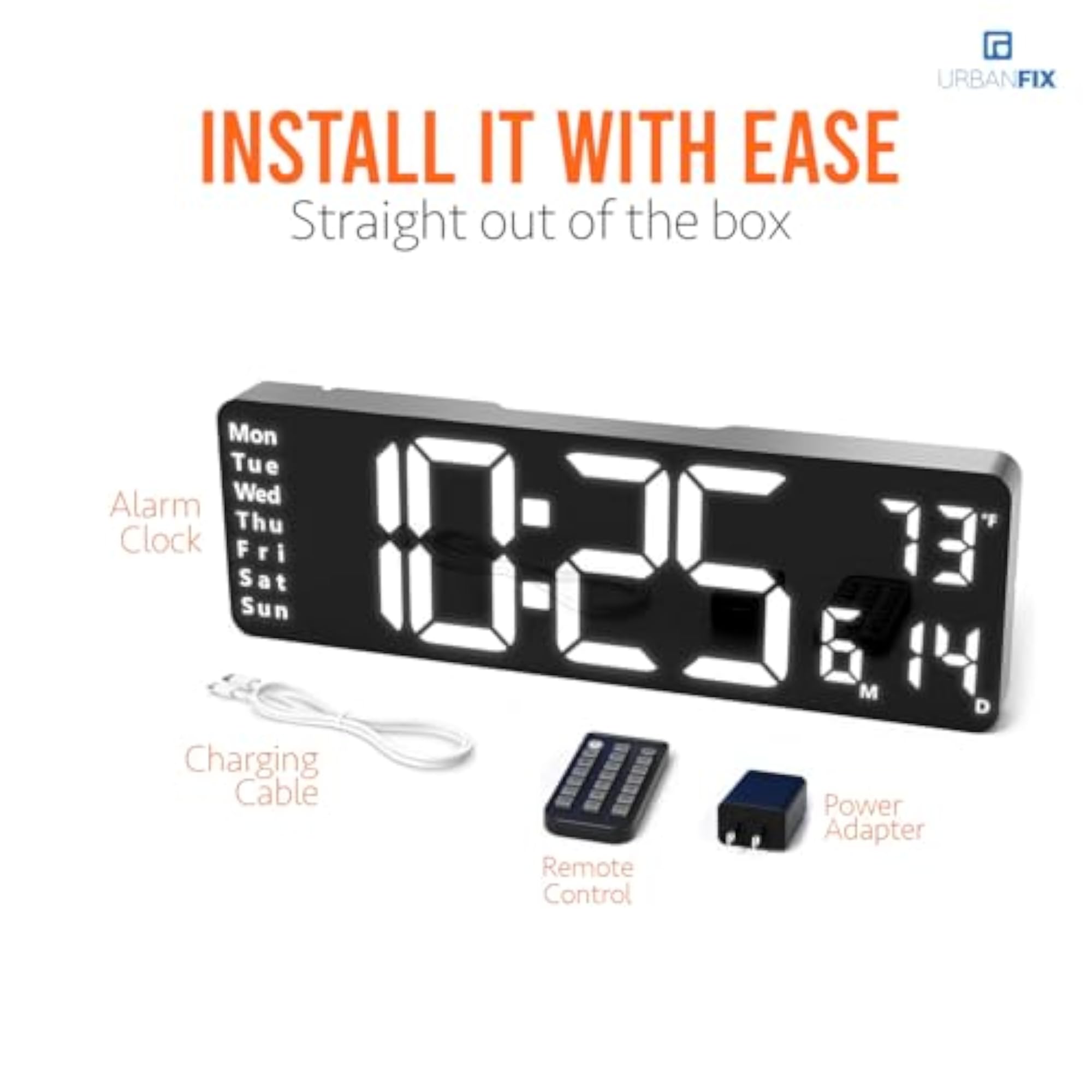 Large Digital Alarm Clock for Bedroom