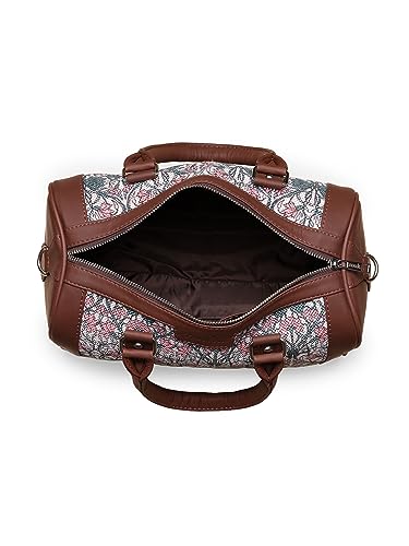 Image of ZOUK Printed Vegan Leather Handmade Women's Handbags with double handles and detachable Sling Strap