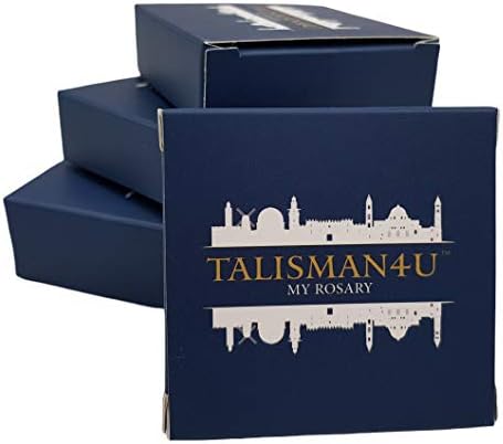 TALISMAN4U Olive Wood Rosary Beads Catholic Necklace with Jordan River Holy Water Medal Jerusalem Cross Crucifix Religious Gift - Image 7