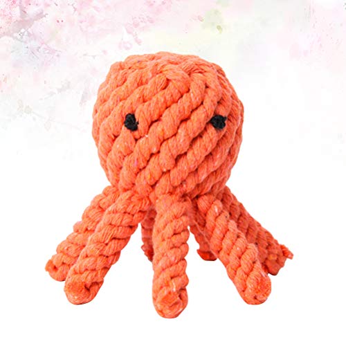 BESTOYARD Brinquedo divertido de mordida para cães com corda de algodão polvo brinquedo criativo par