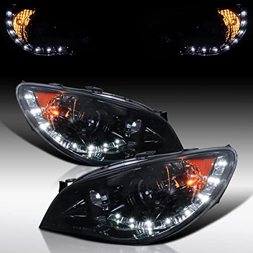 For 06-07 Subaru Impreza Black Headlights R8 LED Lamps | For 2006-2007 Subaru Impreza WRX Left Right Pair Headlamps Assembly Black Headlights R8 LED Lamps product thumbnail 9