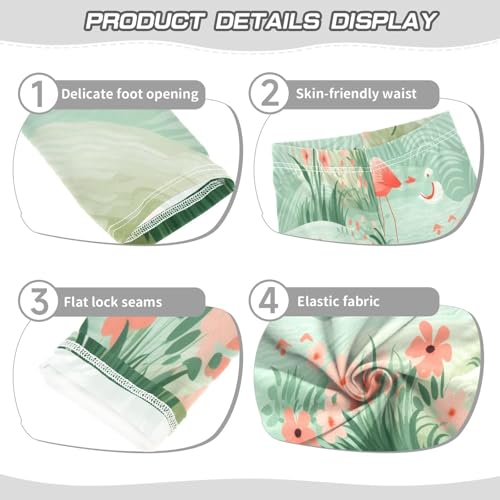 Bolaz Toddler Girls Leggings Printed Yoga Pants Leggings Galsses Pink Flamingo for Kids3