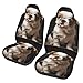OPSREY Funny Puppy Pet Print Car Seat Covers Easy Installation Seat Protector 2 Piece Set Fit Most Cars Sedan SUV Van