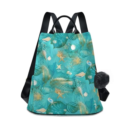 Sac à dos pour voyage femme palmier bleu sarcelle idéal escapades