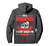 Roofer Gifts Roofing Design On Back Of Clothing...