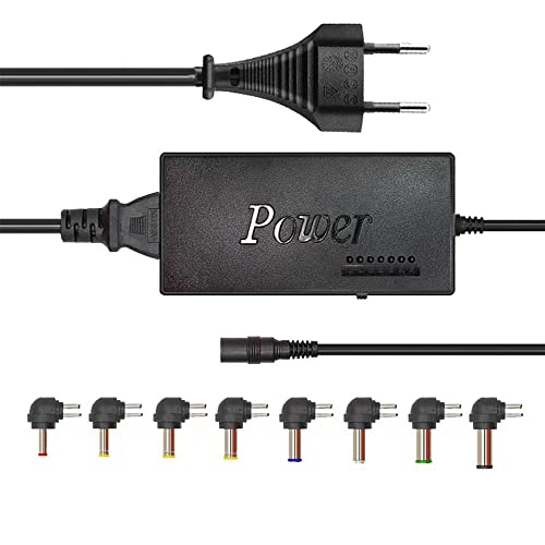 90W Chargeur Universel pour Ordinateur Portable 24V 20V 19V 18V 16V 15V 12V Chargeur Ordinateur Portable pour Lenovo HP Acer ASUS Toshiba Dell Sony Fujitsu Samsung JBL, Longueur 1,8 m Cover