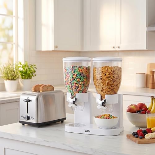 Zevro /GAT201C Indispensable Dry Food Dispenser, Dual Control, White/Chrome by ZevrO - Image 6