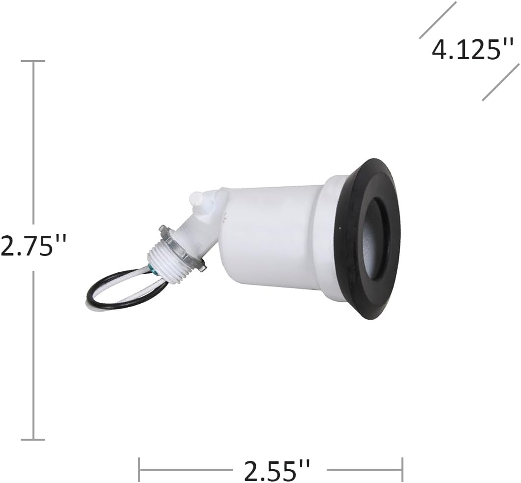 BELL 5606-1G Weatherproof Lampholderaccepts 75-150 Wattouter Gasketswivel Knuckle, White, 20-Pack