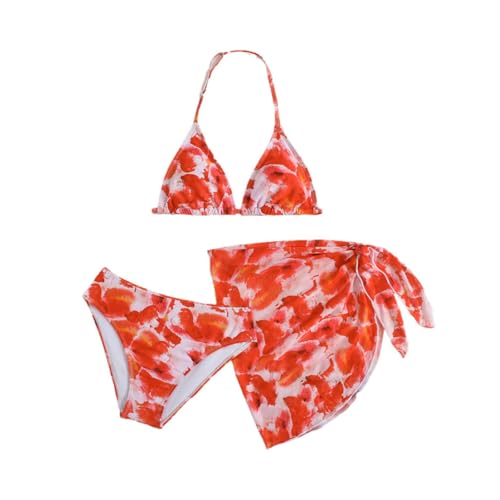 Maillot de bain fille 3 pièces ensemble floral bébé idée cadeau anniversaire 2-7