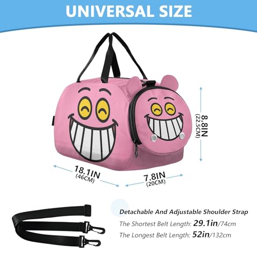 Peach Duffel Bag with Shoes Compartment Lightweight Sports Overnight Travel Bag for Beach Swim Bags Pool Sports3