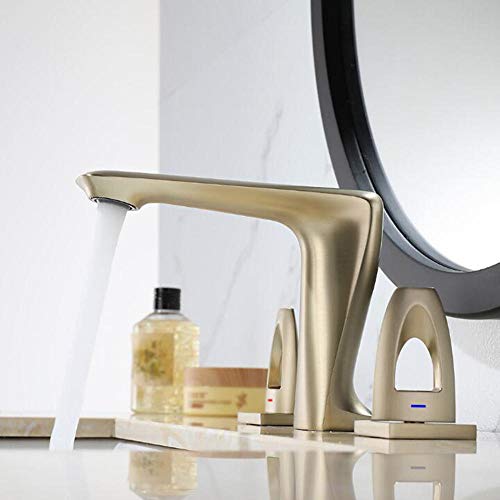 Mitigeur de lavabo 3 trous eau chaude et froide en cuivre pour rénovation