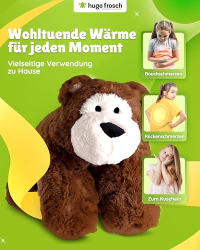 Hugo Frosch Wärmflasche Klassik 1,8l mit Kuschelkissen