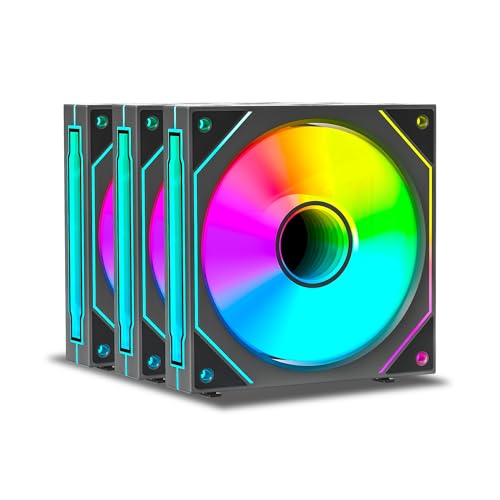 Image of Ant Esports StackerFlow 3-In-1 120mm ARGB Stackable Case Fan with Wire-Free Daisy Chain - Black