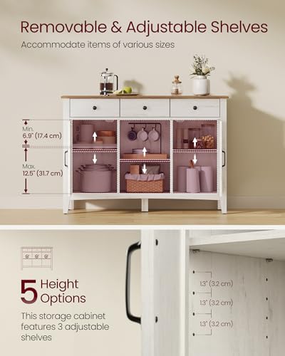 image for VASAGLE LIRY Collection - Buffet Cabinet, Coffee Bar Cabinet with 3 Dr