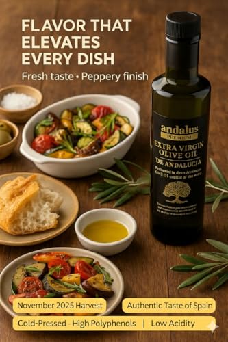 Andalus High Polyphenol Extra Virgin Olive Oil - Ancient Roots, November Harvest, Premium Quality, Cold Pressed, Rich in Antioxidants, Gourmet Cooking Oil, 500ml Bottle, Authentic Spanish Taste - Image 3