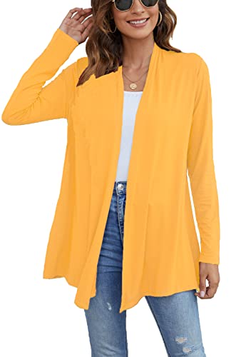 Image of Ladlop Women's Lightweight Open Front Cardigans Long Sleeve Casual Soft Drape Fall Cardigan