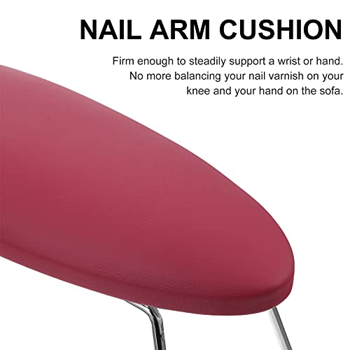FRCOLOR Nagel Handauflage Kissen für Nageltisch Leder Handgelenk Armlehne Nagelkissen Handkissen Armauflage Halter (rot) – Bild 6