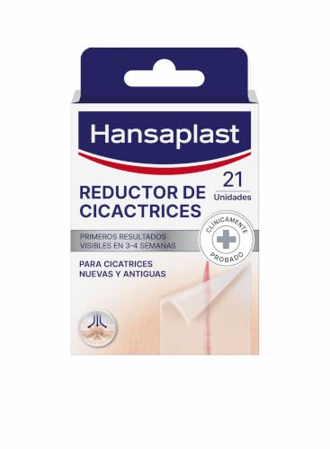Hansaplast Reductor de cicatrices, apósito transparente, ayuda a que las cicatrices sean más planas, suaves y ligeras, apósitos adhesivos, 12 x 21 ud (3,8 cm x 6,8 cm)