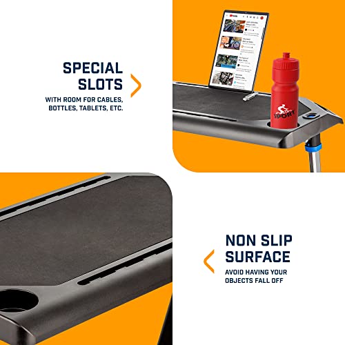 Portable Multi-Tasking Bike Trainer Fitness Desk – With 4-Tier Riser Block For Front Wheel With Anti-Skid Design #TOP7