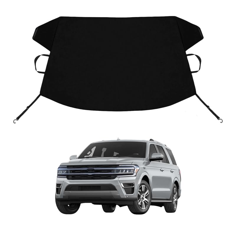 Image of Expedition Custom Windshield Cover for Ice and Snow Fo-rd Expedition Heavy Duty 600D Oxford Fabric Windshield Protector Fit Waterproof Hail Frost Cover Winter Car Accessories