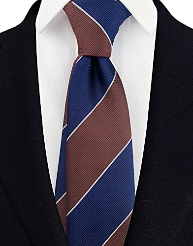 Secdtie Men's Modern Stripe Ties Woven Pattern Business Formal Designer Wedding Neckties