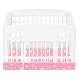 Dog Playpen Bottom for 36" Inch Pet Playpen with 4 Panels, Dog Crate Bottom Pet Tent Puppy Play Pen Bottom, Ideal for Indoor/Outdoor Use. Note: Playpen Not Included. (Pink)