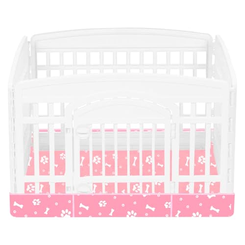 Dog Playpen Bottom for 36" Inch Pet Playpen with 4 Panels, Dog Crate Bottom Pet Tent Puppy Play Pen Bottom, Ideal for Indoor/Outdoor Use. Note: Playpen Not Included. (Pink)