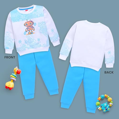 Image of LuvLap Baby Boys Full Sleeve Sweatshirt & Pyjama Set Pack of 1