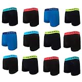 Pesail Underwear Kinder Jungen Boxershorts Baumwolle Unterwäsche Sortierte,Mehrfarbig,12er Pack,172-178