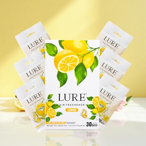 Image of LURE Gel Pocket Air Freshener For Bathroom, Toilet, Home | Germ Protection | Last Upto 30 Days - Lemon 10 Gm (Pack Of 6)