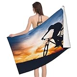 Leichong Toalla de Playa Paseo en Bicicleta Grande de Microfibra Hombre Mujer, Toallas Playa Deporte Extremo Secado Rápido, Absorbente Toalla Baño 80 x 160 cm