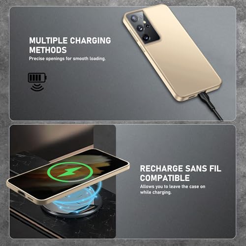 Coque rigide Samsung S21 Ultra avec motif mat et protection choc