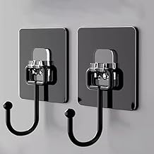 Black Large Hook Sticker Self Adhesive Wall Hooks for Hanging (1pcs)