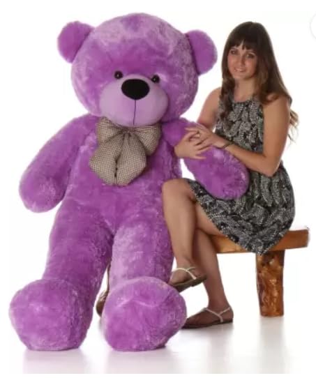 Image of 5 Feet Purple Giant Teddy Bear Soft, Plush, and Cuddly Stuffed Animal for Kids, Birthdays, Anniversaries, Valentine's Day, and Special Occasions Large Huggable (Purple /60 inch)