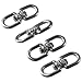 AllGIFT Universal Ring 4pcs 304 Stainless Steel Hardware 4/21 inch Swivel Eye Ring Durable Silver 8-Shaped Ring Swing Spinner Hanger