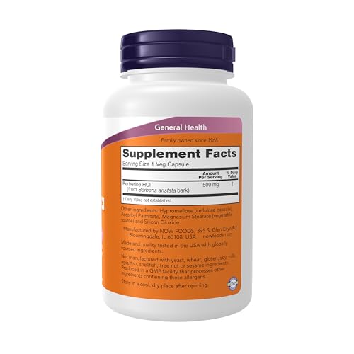 NOW Supplements, Berberine HCL 500 mg, Supports Glucose Metabolism, 90 Veg Capsules - Image 3