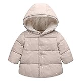  Algodón Abrigo para Niñas, Chaquetas con Capucha Invierno Calentito Ligero Abrigo Ropa para Bebés Niños