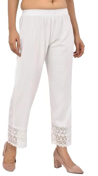 Women's Solid Viscose Rayon Palazzo Pants | Comfortable & Stylish Regular Fit Trousers-picture-24