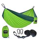 Kootek Camping Hammock 500 lbs Capacity, Portable Hammocks with Tree Straps & Attached Carry Bag, Camping Essentials Gear, Perfect for Outside Indoor Hiking Beach Backpack Travel
