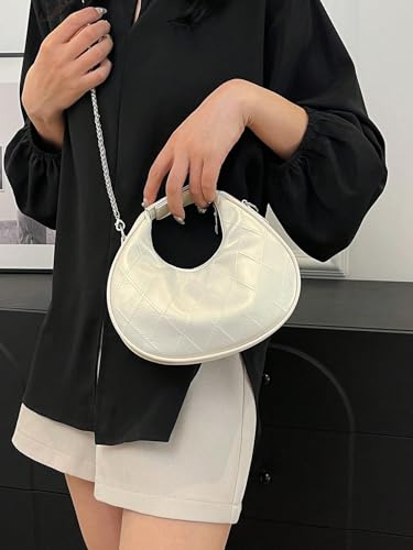 Women's Retro Crescent Bag Crossbody Bag Weave Small Handbag3