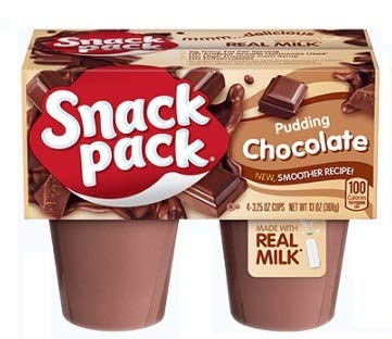 Snack Pack Pudding Variety Pack, Chocolate, Vanilla, and Butterscotch, 4 cups of each flavor (12 cups total) - with Make Your Day Bamboo Sporks