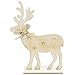 Produktbild Ideen mit Herz LED-Deko Rentier aus Holz | Rentier: 23cm x 17cm x 0,5cm | mit Fuß | 5 LEDs | warmweiß | ideal zum Basteln oder als Weihnachts-Deko