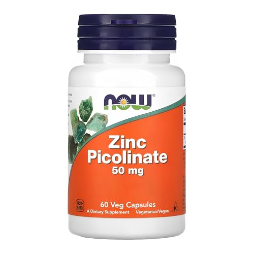 NOW Foods Picolinato de Zinco 50mg 60 Veg Cáps Importado
