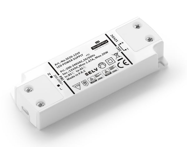 Dehner Elektronik SE 20-12VF (12VDC) LED-Trafo, LED-Treiber Konstantspannung 20W 1.67A 12 V/DC Möbe
