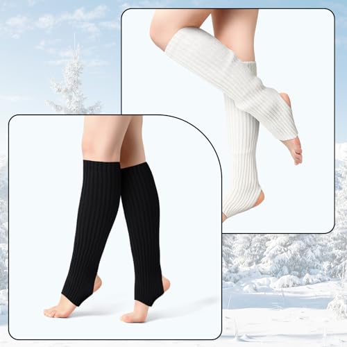 Image of Passionbility Leg Warmers for Women 80s, Ribbed Knit Long Socks Leg Warmer