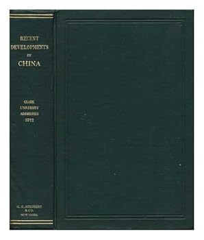 Hardcover Recent Developments in China / Ed. by George H. Blakeslee Book