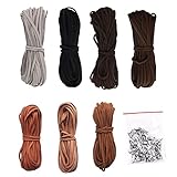 🧘‍♀️Fácil de usar: solo necesita cortar el cordón de piel sintética a la longitud que necesita, y luego agregar nuestros clips para hacer bricolaje un hermoso collar o pulsera retro que le guste.